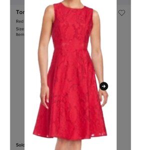 Tommy Hilfiger Red Floral Midi Dress, size 12